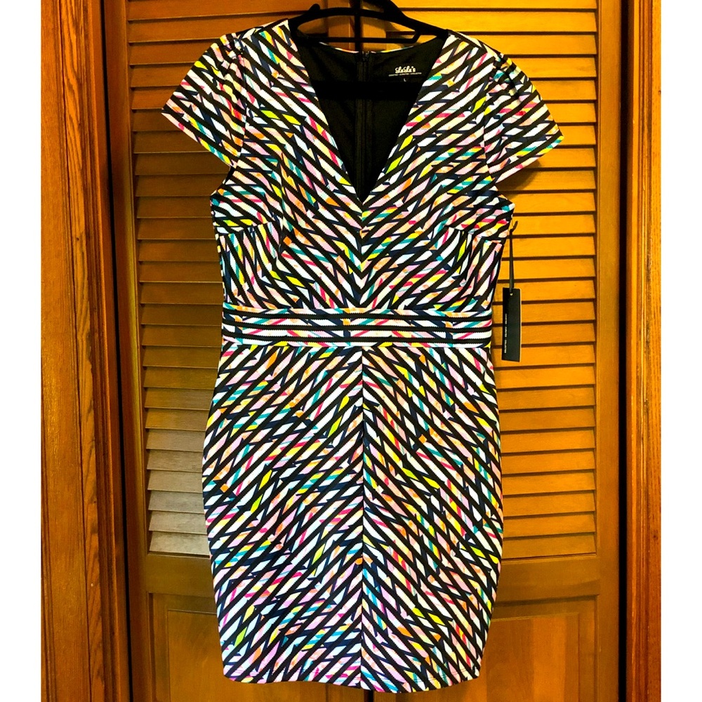 Lulu’s Geometric Print Cocktail/Evening Dress